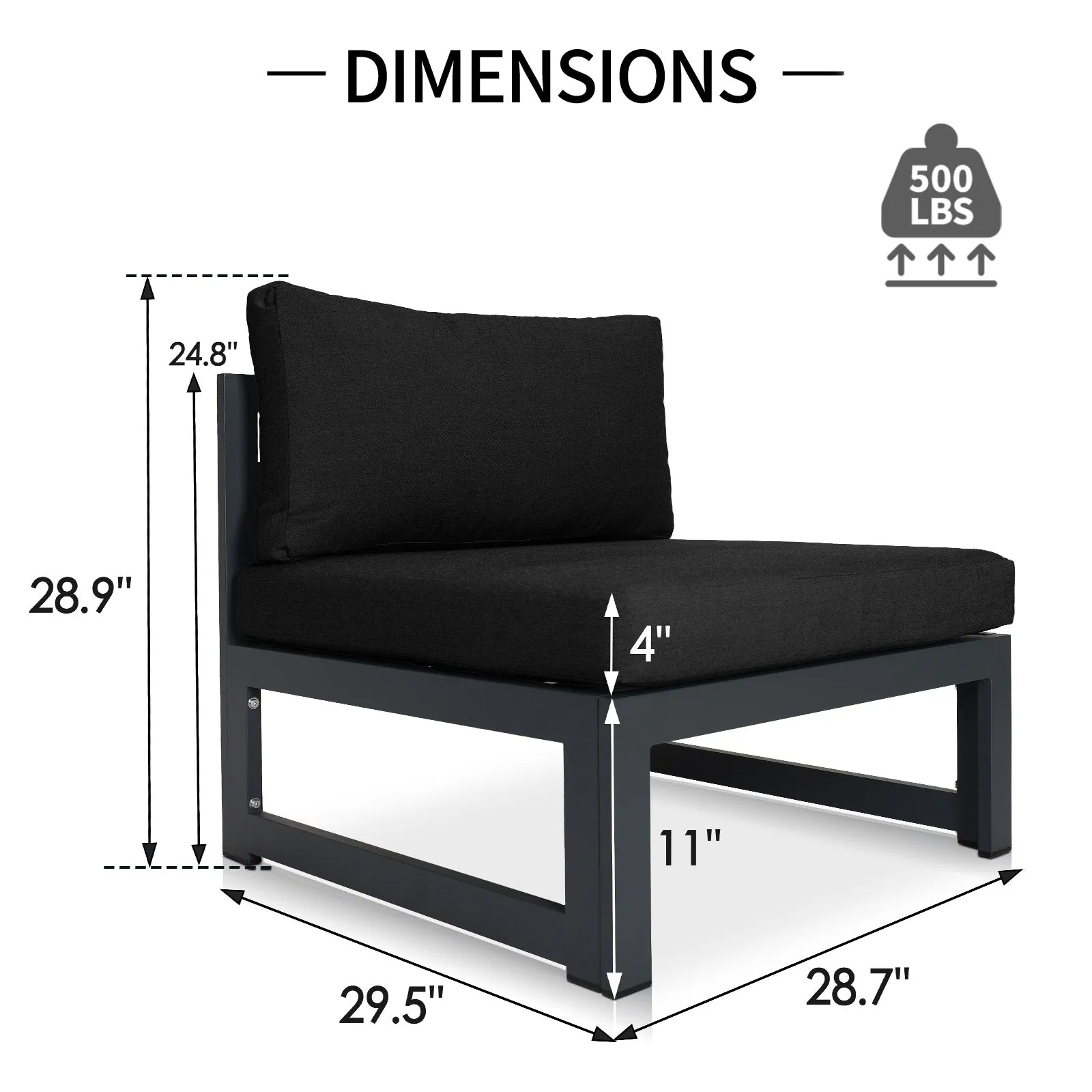 Patio Aluminum Chair Gray