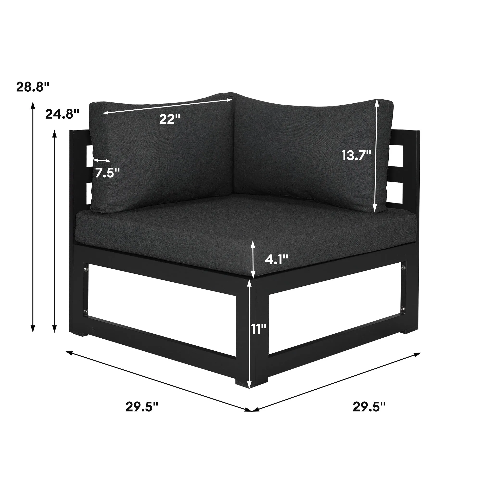 Patio Aluminum Chair Gray