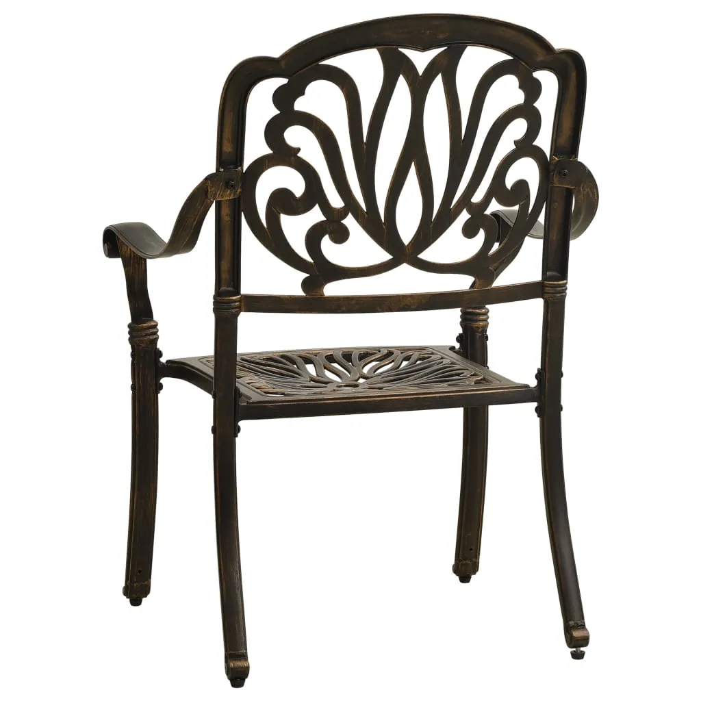 Patio Chairs 2 Pcs Patio Furniture for Garden Deck Porch Cast Aluminum