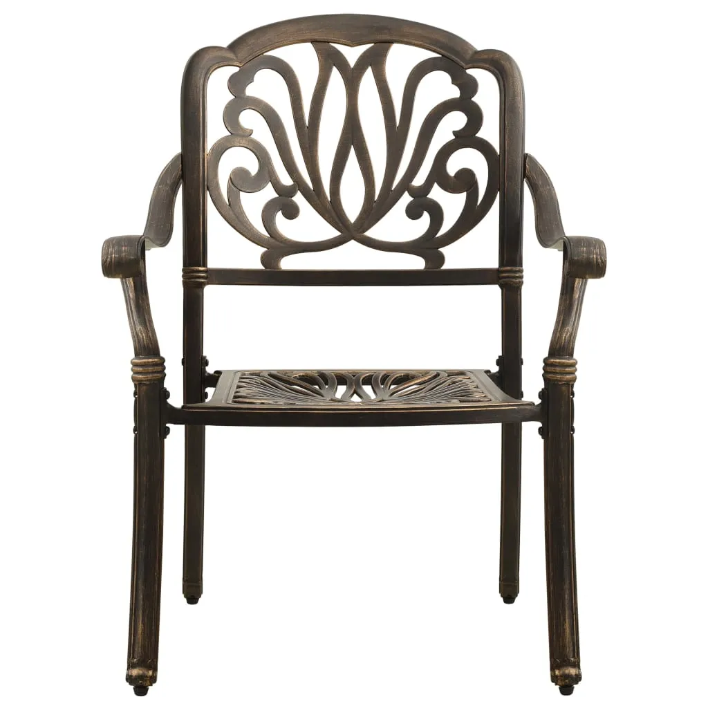 Patio Chairs 2 Pcs Patio Furniture for Garden Deck Porch Cast Aluminum