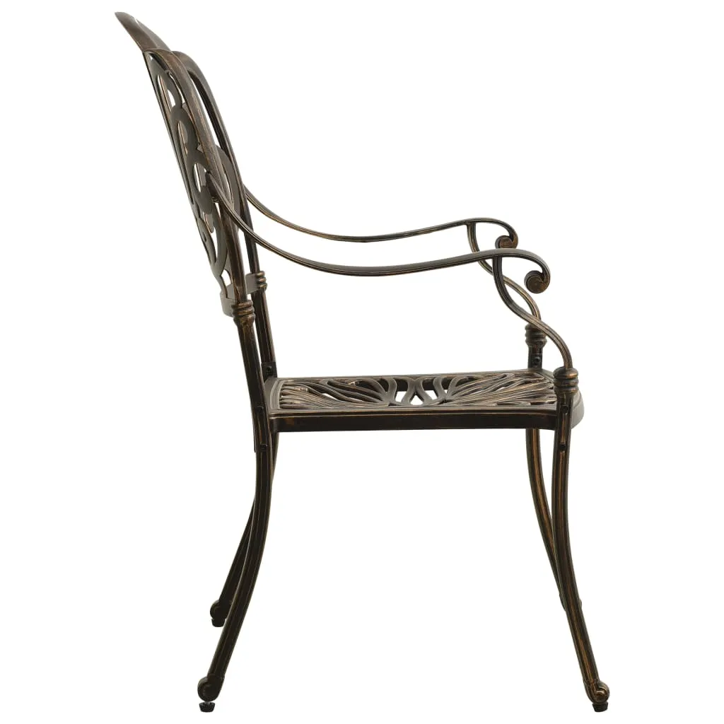 Patio Chairs 2 Pcs Patio Furniture for Garden Deck Porch Cast Aluminum