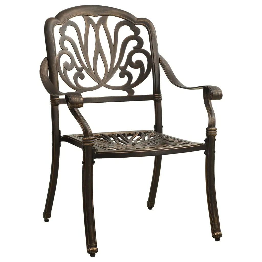Patio Chairs 2 Pcs Patio Furniture for Garden Deck Porch Cast Aluminum