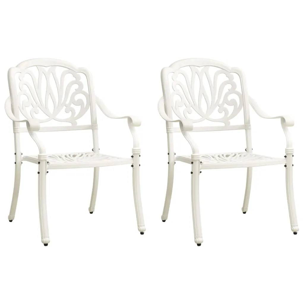 Patio Chairs 2 Pcs Patio Furniture for Garden Deck Porch Cast Aluminum
