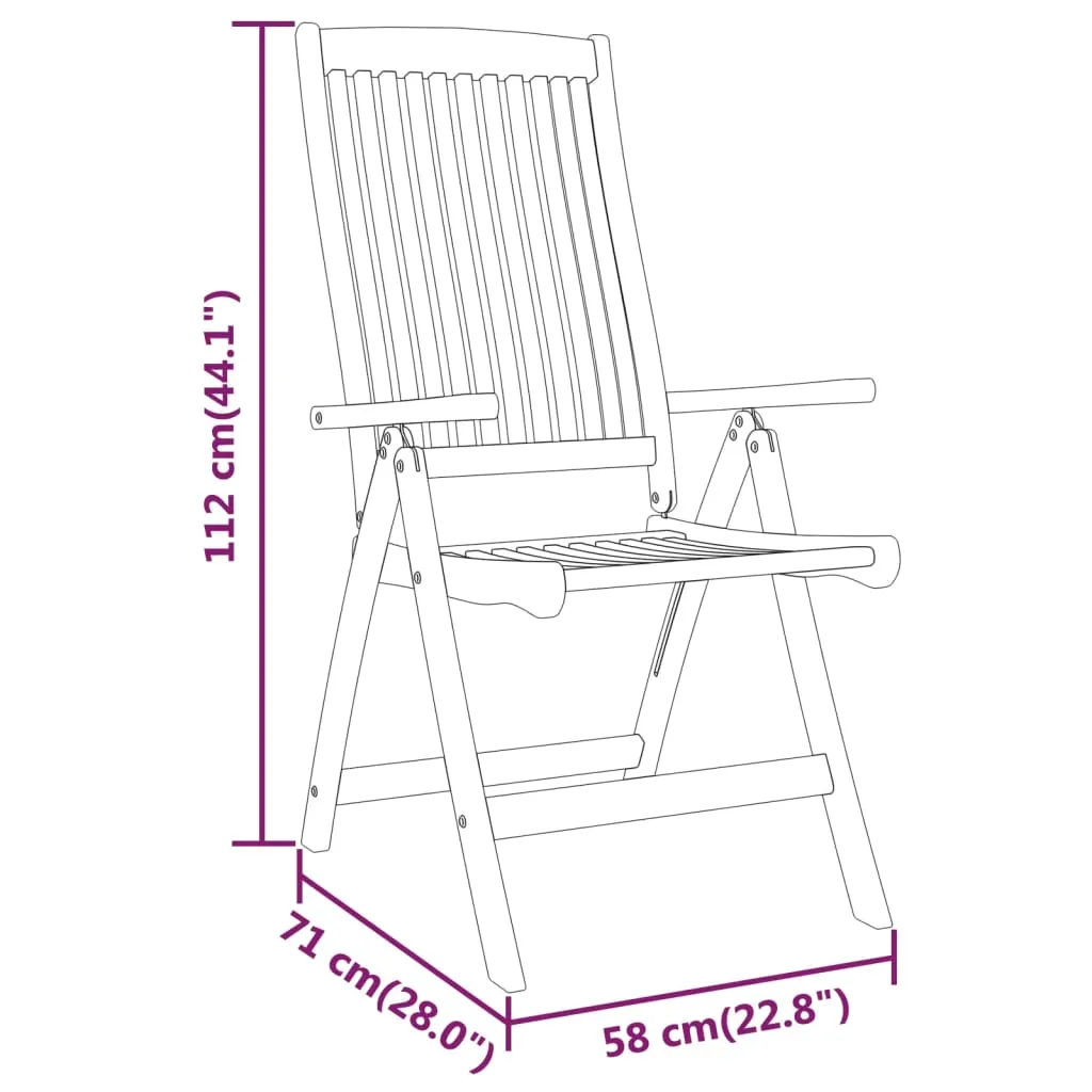 Patio Folding Chairs Camping Garden Lawn Chair Solid Wood Eucalyptus
