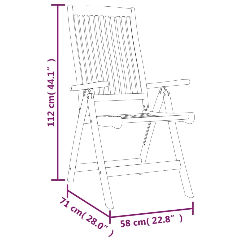 Patio Folding Chairs Camping Garden Lawn Chair Solid Wood Eucalyptus