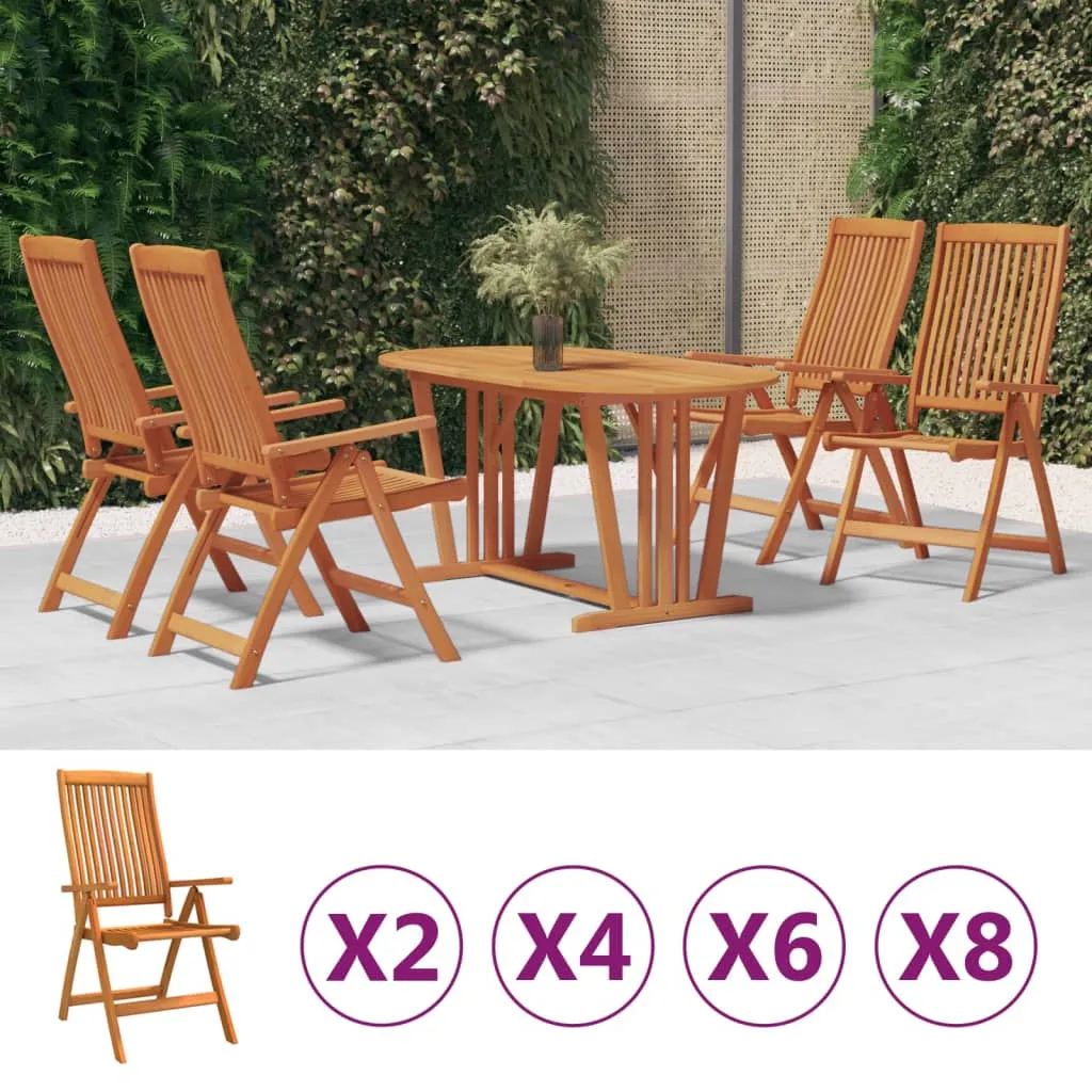 Patio Folding Chairs Camping Garden Lawn Chair Solid Wood Eucalyptus