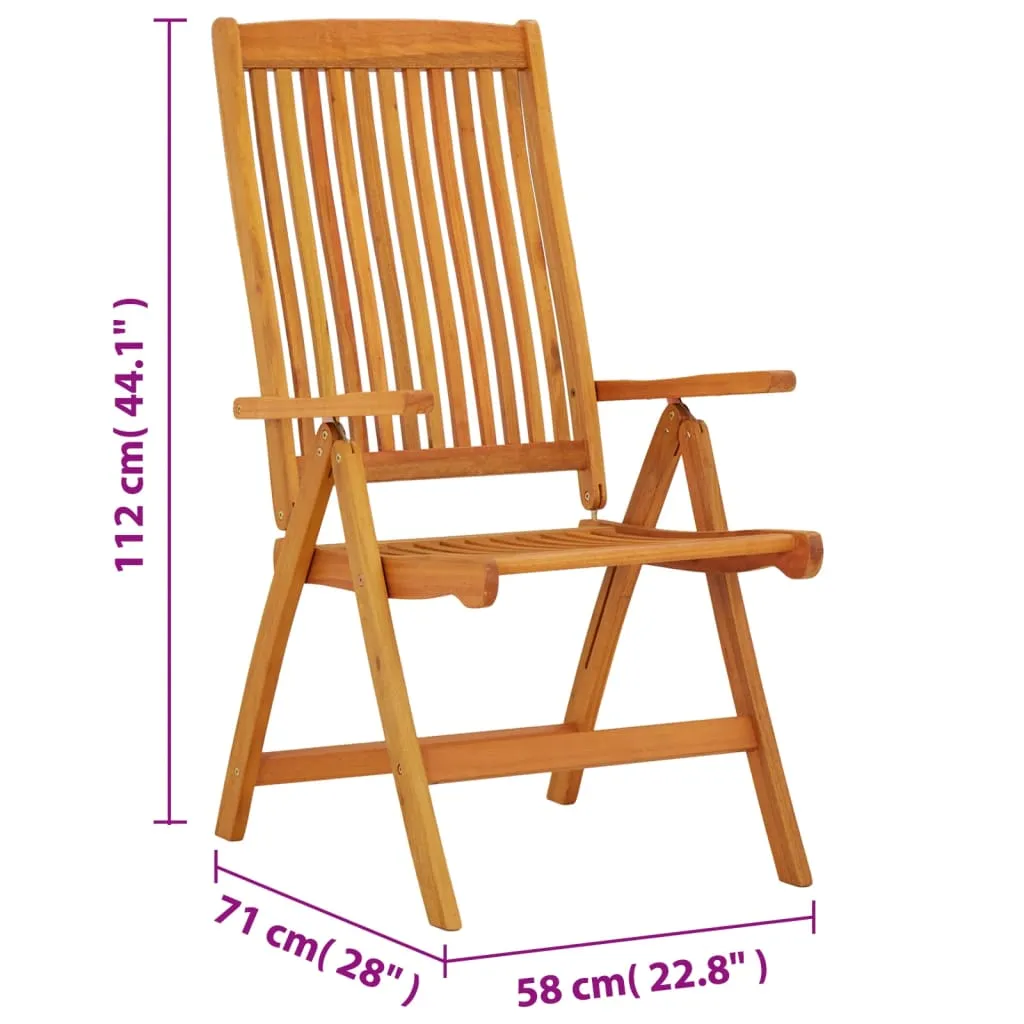 Patio Folding Chairs Camping Garden Lawn Chair Solid Wood Eucalyptus