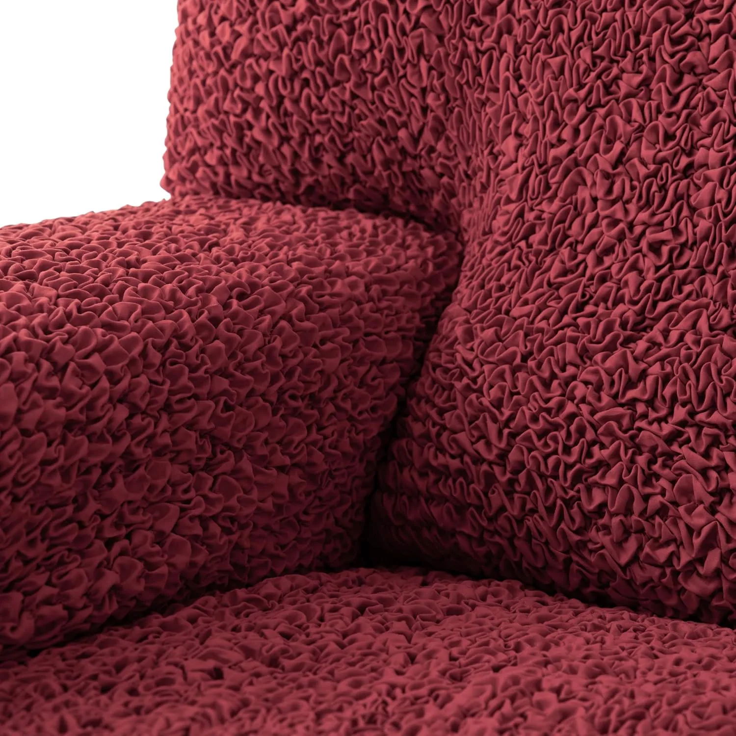 PAULATO BY GA.I.CO. Chair Cover - Armchair Cover - Armchair Slipcover - Soft Polyester Fabric Slipcover - 1-Piece Form Fit Stretch Furniture Protector - Microfibra Collection - Burgundy (Chair)