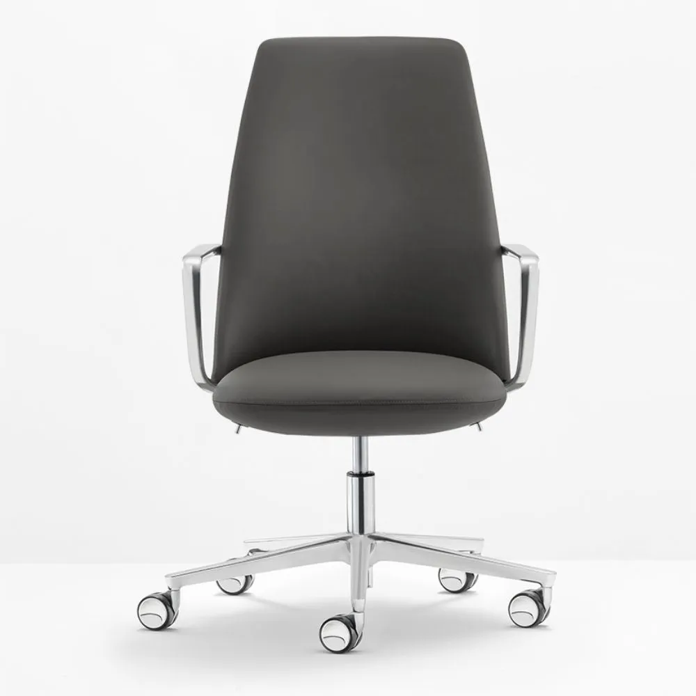 Pedrali Elinor 3755 padded swivel chair with armrests