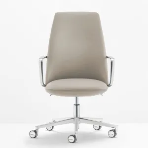 Pedrali Elinor 3755 padded swivel chair with armrests