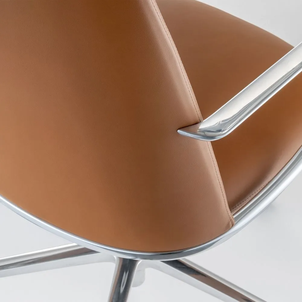 Pedrali Elinor 3755 padded swivel chair with armrests