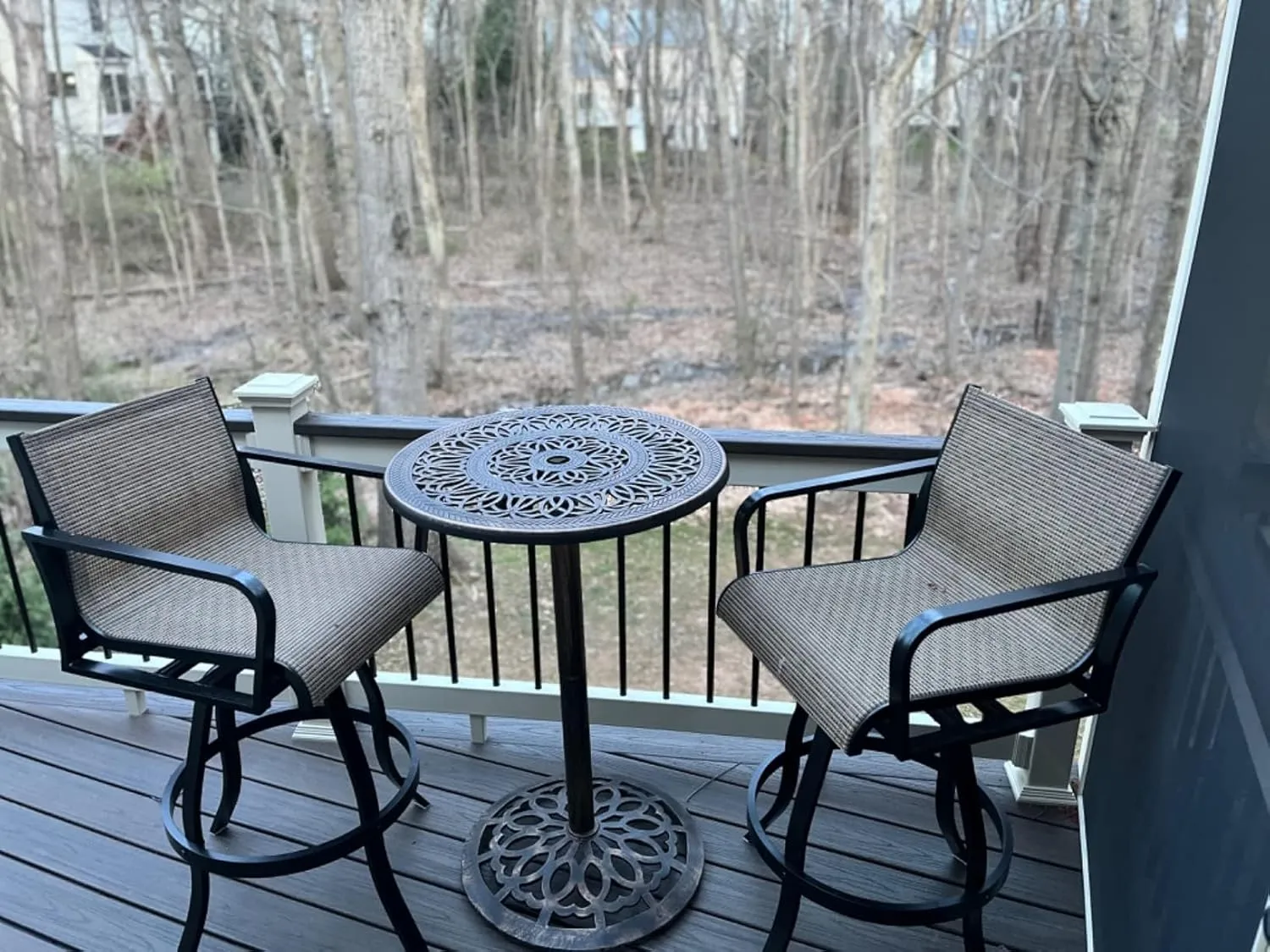 Pellebant 30" Outdoor Bar Stools Set of 2, Swivel Aluminum Barstools with Back & Arms, Rust-Proof Textilene Bar Height Chairs Set for Patio, Pool, Garden, Backyard, Brown