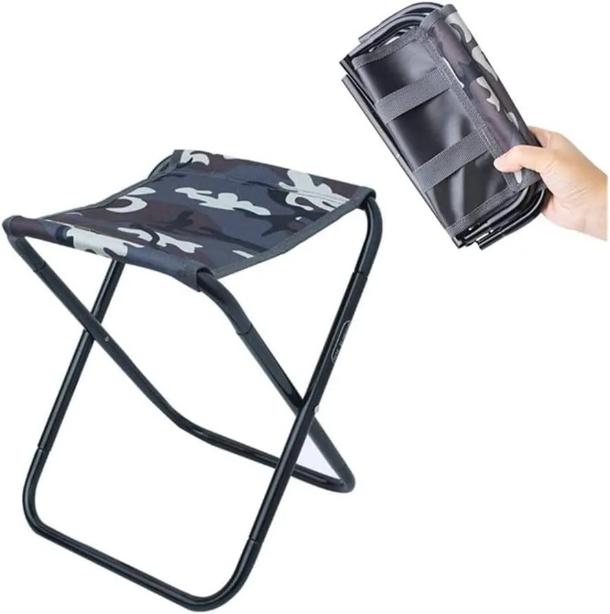 Picnic Chair Outdoor Fishing Stool Aluminum Oxcloth Sturdy Portable Lightweight and Durable,Camping Folding Chair/Black/Free Size