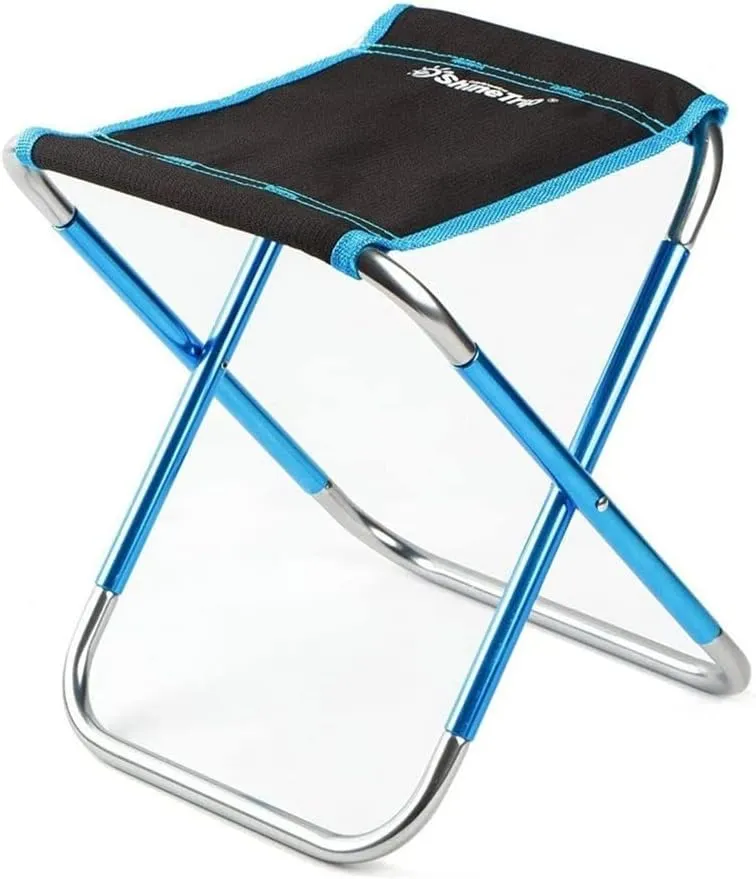 Picnic Chair Outdoor Fishing Stool Aluminum Oxcloth Sturdy Portable Lightweight and Durable,Camping Folding Chair/Black/Free Size
