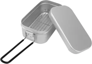 Picnic Lunch Boxes Portable Thermal Bento Camping Cookware Aluminum Folding Handle Compact