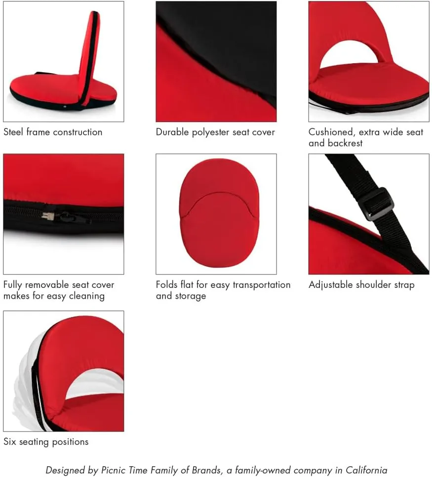 PICNIC TIME NCAA Unisex-Adult NCAA Oniva Portable Reclining Seat