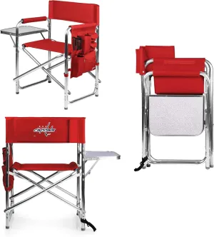 PICNIC TIME NHL Washington Capitals Sports Chair with Side Table - Beach Chair - Camp Chair for Adults