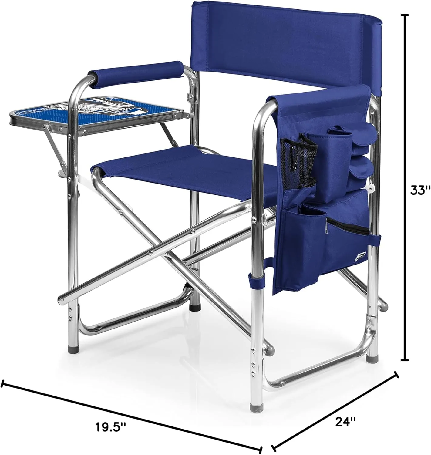PICNIC TIME Star Wars R2-D2 Sports Chair with Side Table, Beach Chair, Camp Chair for Adults, (Navy Blue)