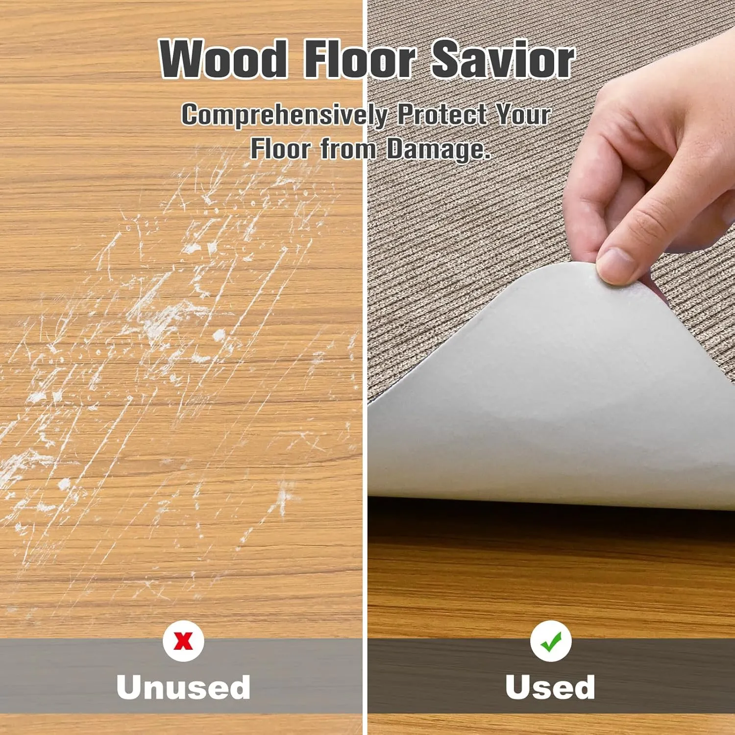Placoot Desk Chair Mat for Hardwood Floor Corduroy Surface 1/6" Thick 55"x35" Office Chair Mat for Rolling Chairs-100% Large Anti-Slip Backing Under Desk Low-Pile Office Rug Floor Mat for Office/Home