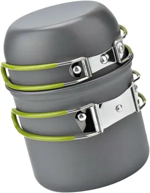 Portable 2-Person Camping Cookware Kit Non-Stick Skillet Pot Teapot Cooking Tools Accessories Rv Camping Accessory Set