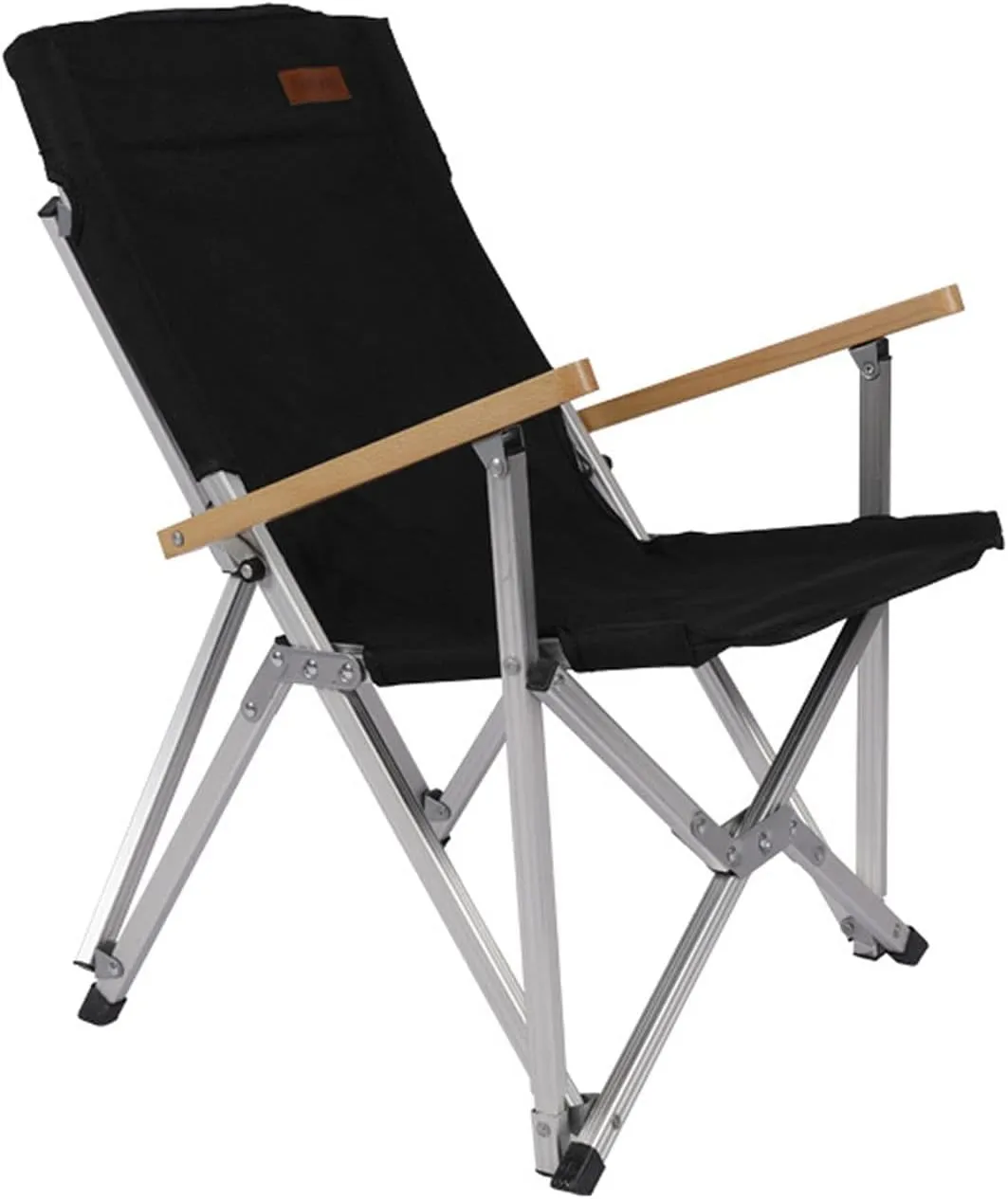 Portable Camping Chair with Lumbar Support and High Back Fully Padded Folding Arm Recliner for Adults Perfect Fishing Patio Outdoor Sports