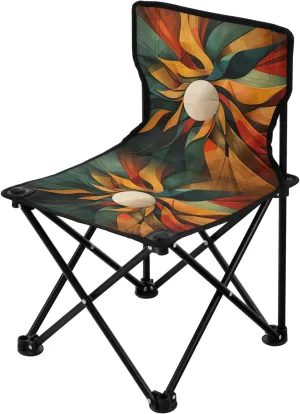 Portable Camping Folding Chairs Foldable Chair Small Geometric Abstract 2 Lightweight Backpacking Outdoor Outside Fishing