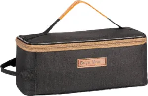 Portable Camping Organizer Bag, Large Capacity Multifunctional Storage Bag, Portable Pouch for BBQ Camp Cookware Kitchen Kit (Black)