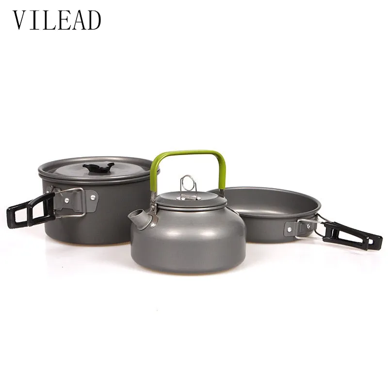 Portable Camping Pot Pan Kettle Set