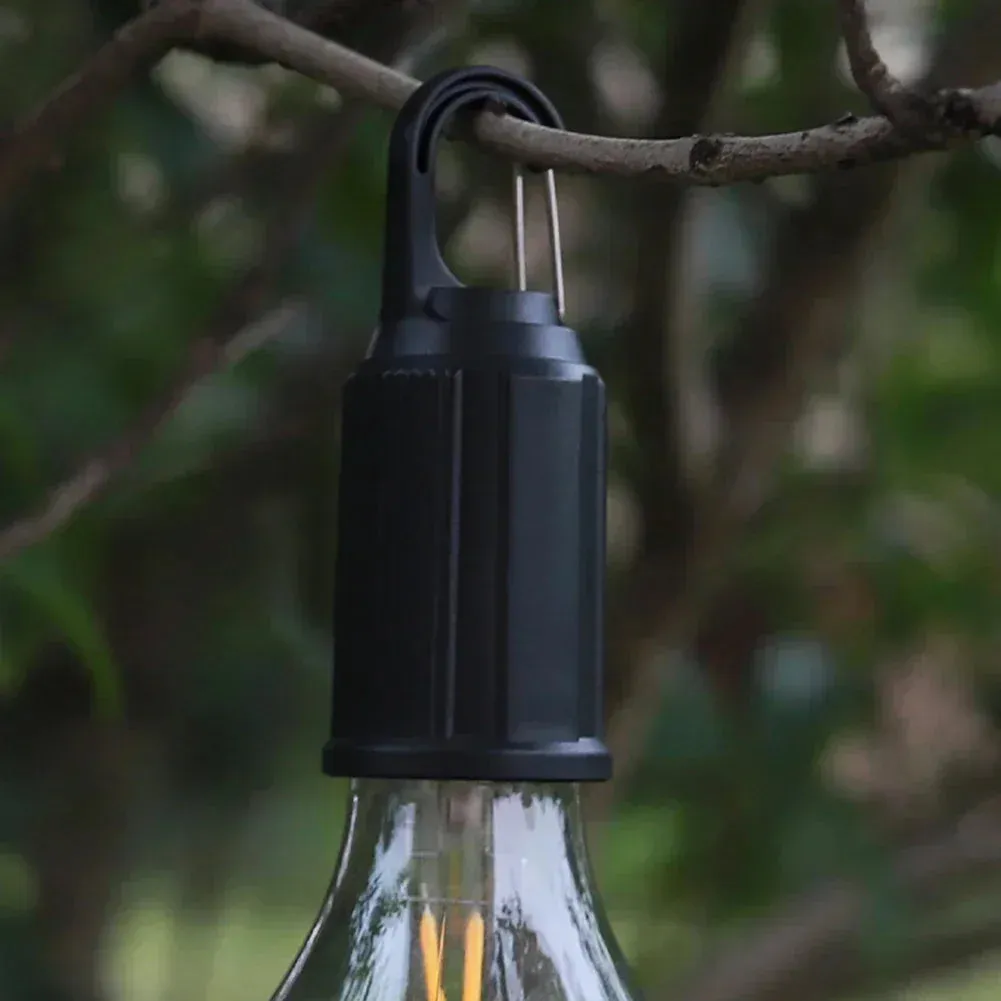 Portable LED Camping Lantern, USB-C Rechargeable, Warm Light, Waterproof with Hook for Hiking, Fishing