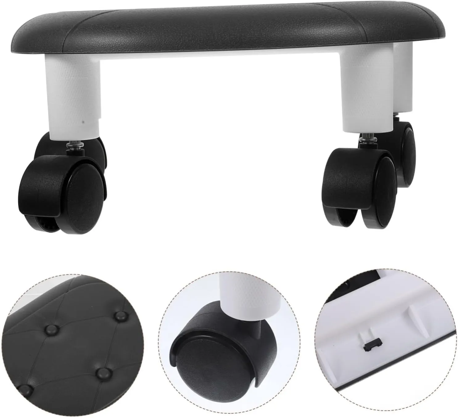 Portable Low Rolling Stool with Wheels Swivel Chair for Shoe Storage Comfortable Under Desk Foot Stool Roller Seat for Home and Garage Use