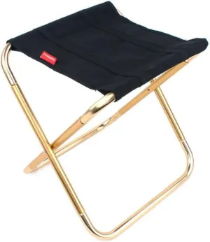 Portable Outdoor Folding Aluminum Chair Portable Beach Fishing Stool Camping Picnic Seat with Storage Bag Accessory