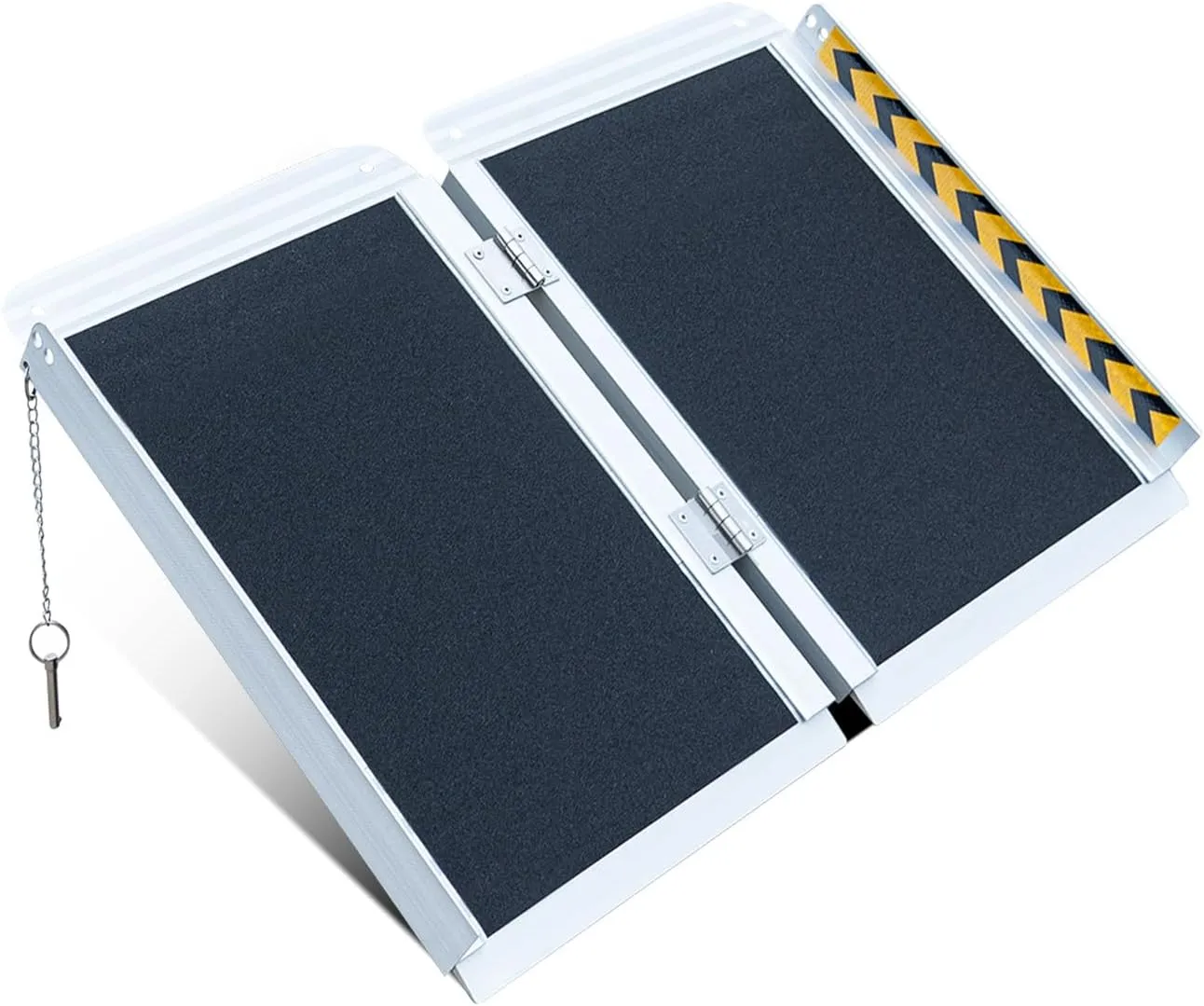 Portable Wheelchair ramp 2FT,No-Slip Aluminum Folding Handicap Ramp 800lbs Weight capacaity,Wheel Chair ramp for Home Steps,Stairs,car