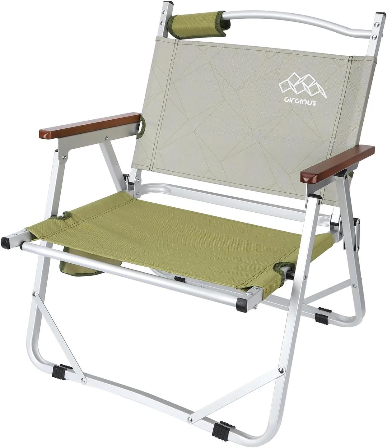 Portable Wooden Handle Camping Chair with Folding and Reclining Beach Chair, Suitable for Beach Camping, Travel, Picnics, Lawn, and Music Festivals