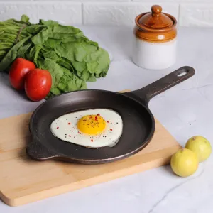 Pre-seasoned Cast Iron Fry Pan With Long Handle(7.5 Inches)