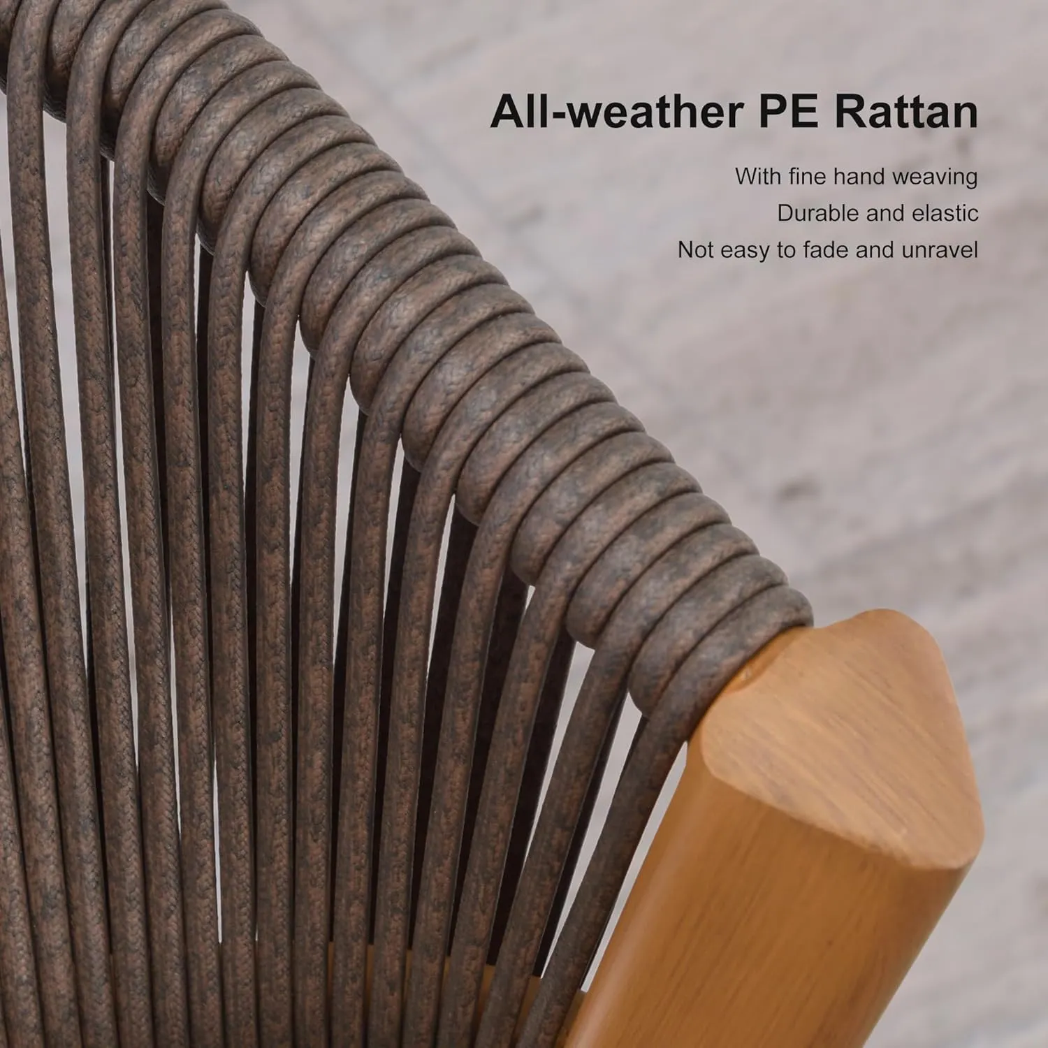 PURPLE LEAF 9 Pieces Round Outdoor Dining Set Large Outdoor Dining Table and Chairs Aluminum Wicker Rattan Patio Furniture Set for Lawn Porch Deck Brown