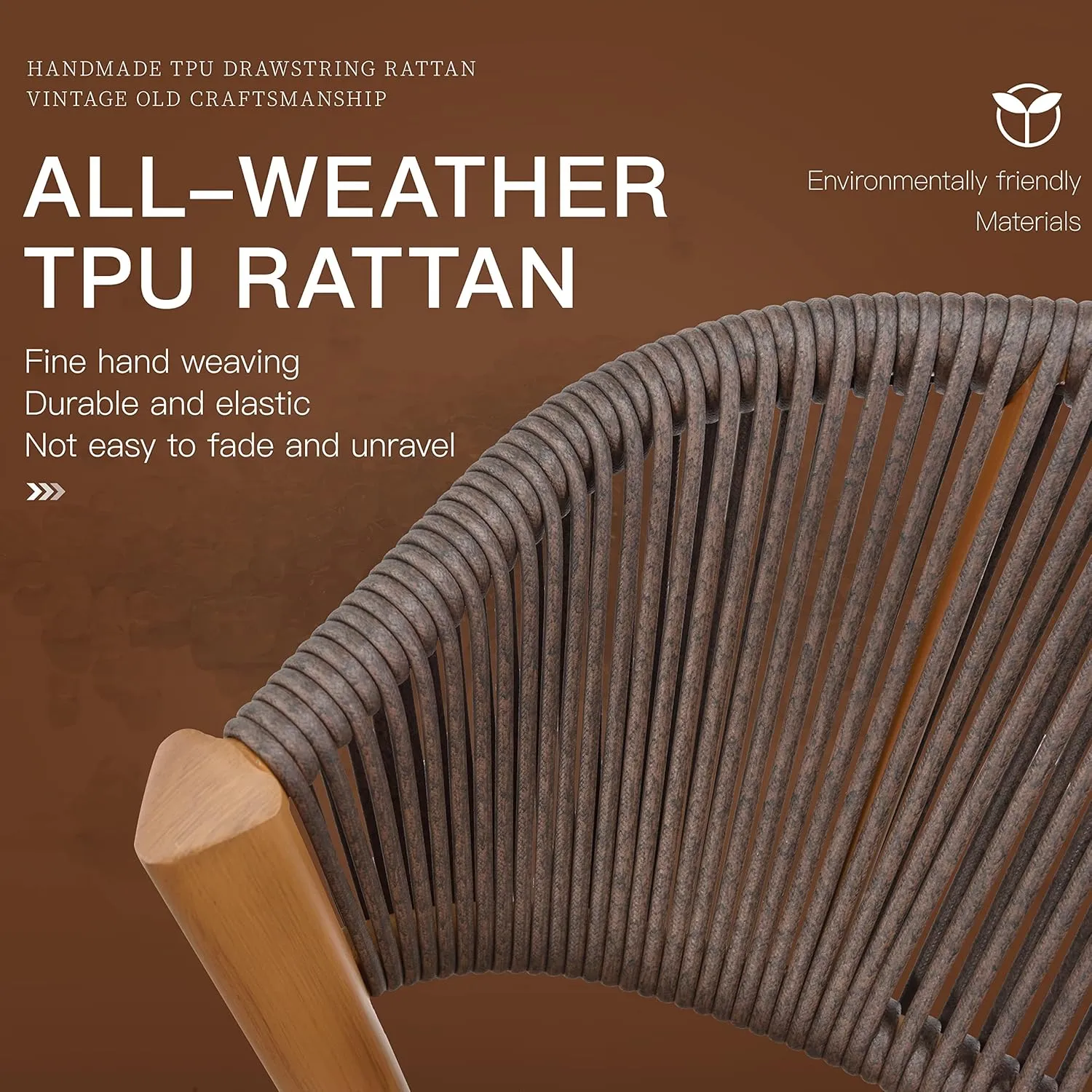 PURPLE LEAF Counter Height Bar Stool Set of 4 Aluminum Counter Height Bar Chair All-Weather Rattan Stool with Backrest and Cushion for Outdoor and Indoor Barstool