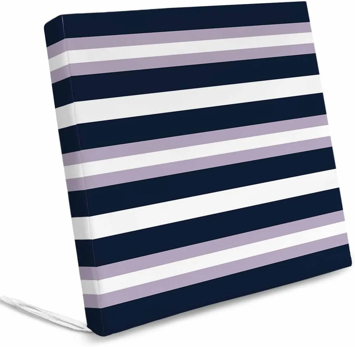 Purple Navy Blue Striped Outdoor Cushion Chair Cover Set of 2 - Waterproof Couch Seat Covers, Abstract Gradient Lines Art Patio Furniture Protector Cushions Slipcovers for Sofa/RV, 22"x20"x4"