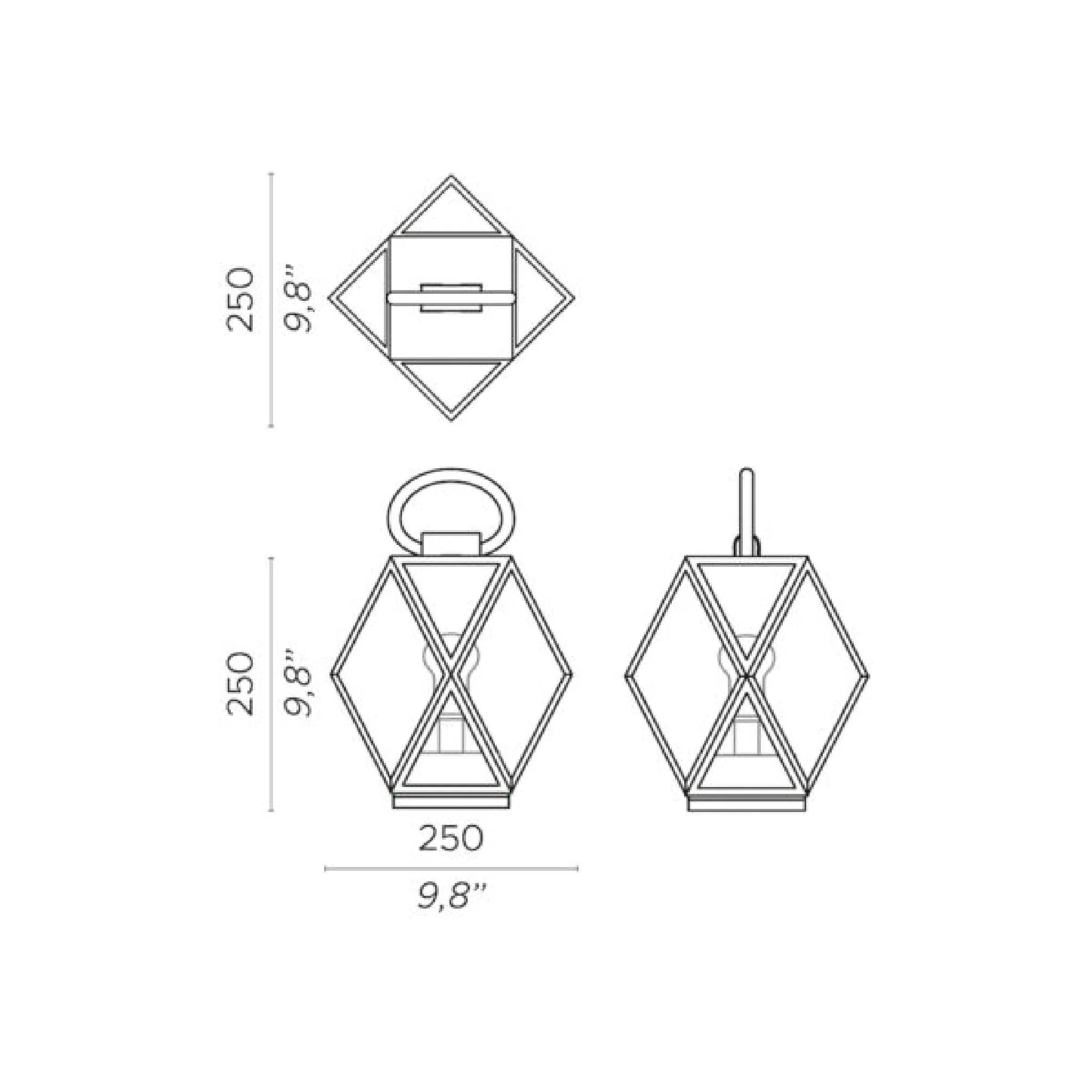 Rechargeable Amber Outdoor Lantern | Contardi Muse