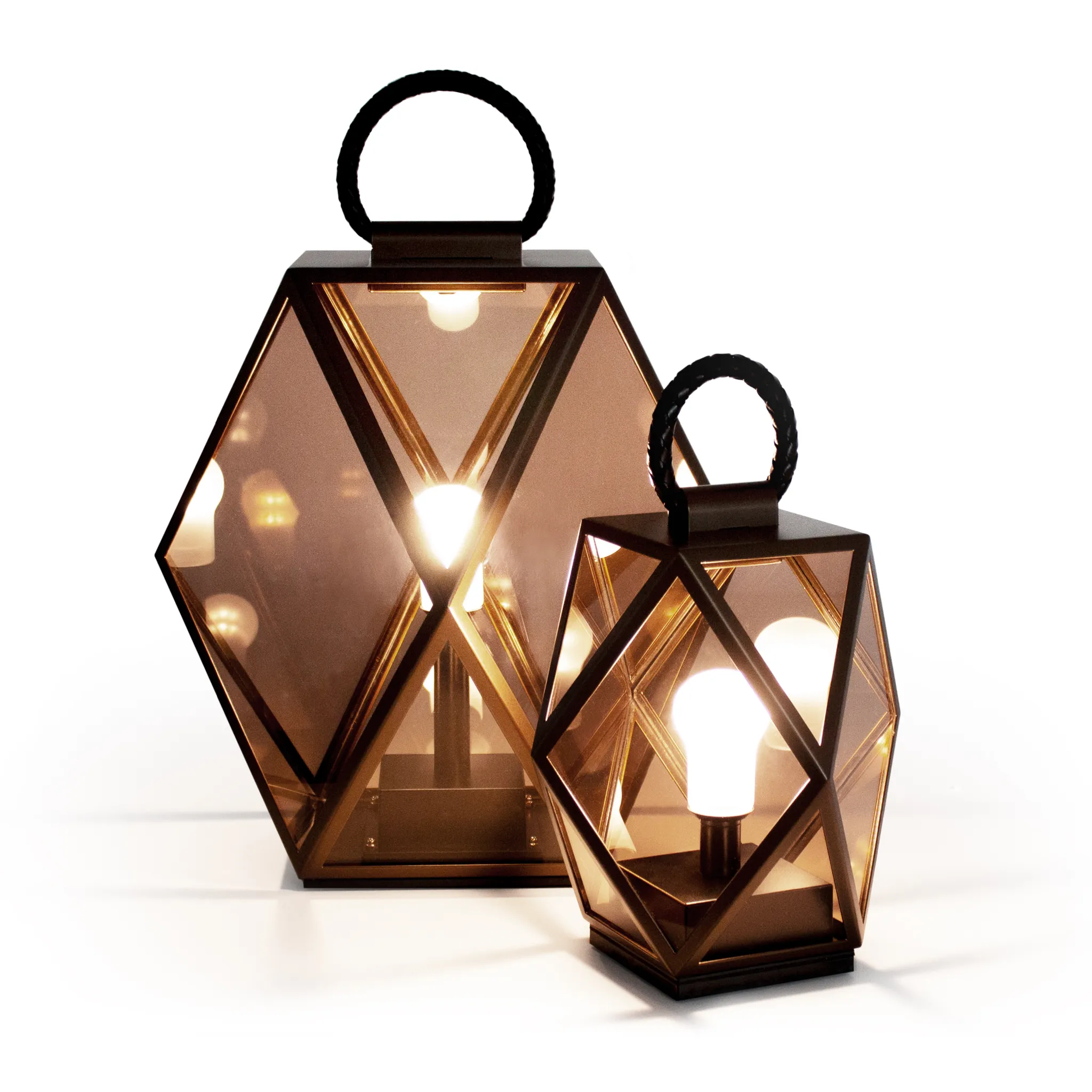 Rechargeable Amber Outdoor Lantern | Contardi Muse