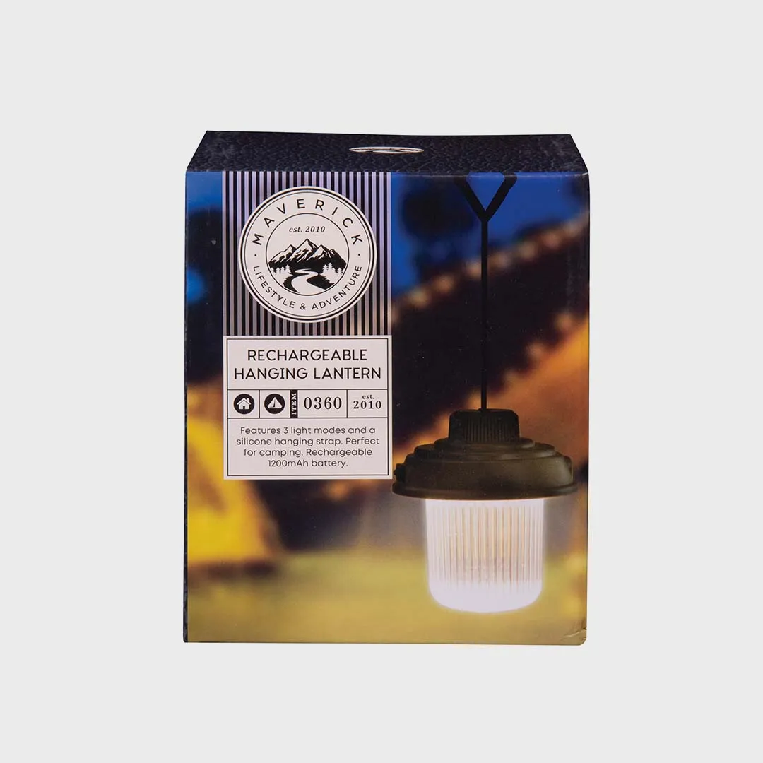 RECHARGEABLE HANGING LANTERN | BLACK