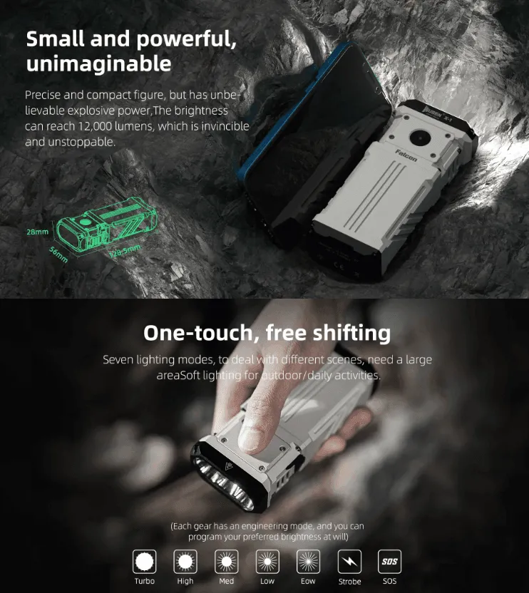 Rechargeable High-Power Camping Flashlight  Portable LED Lantern for Outdoor Adventures