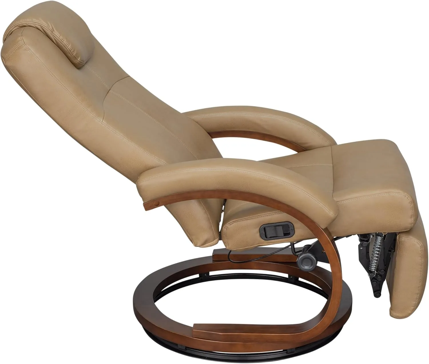 RecPro Charles 28" RV Euro Chair Recliner Modern Design RV Furniture (1, Toffee)