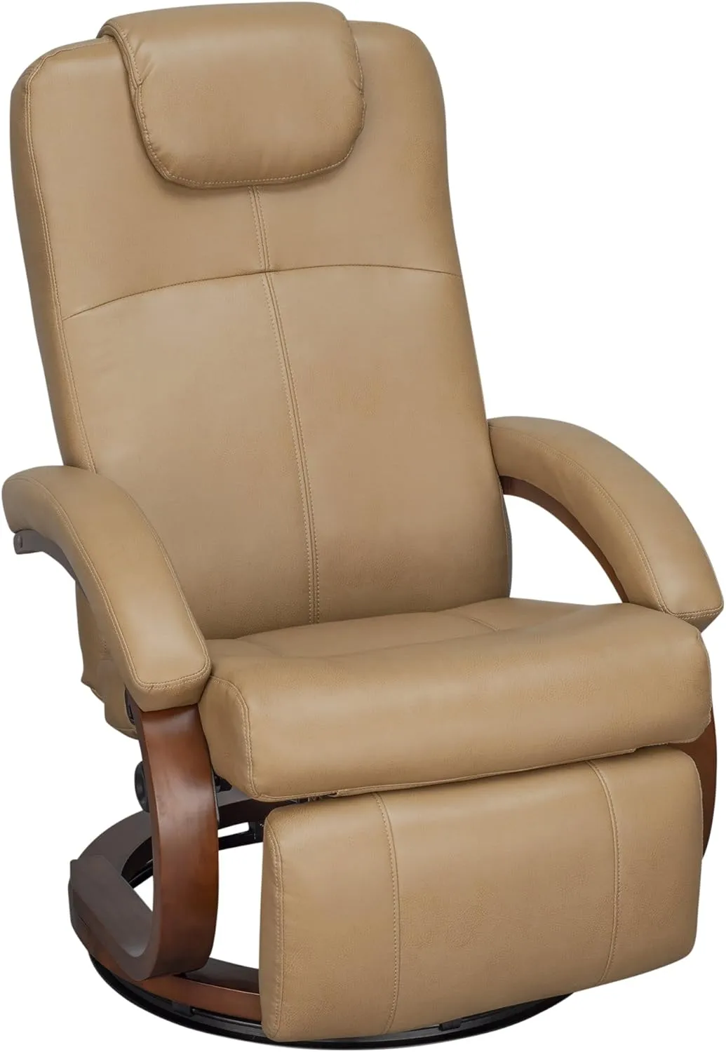 RecPro Charles 28" RV Euro Chair Recliner Modern Design RV Furniture (1, Toffee)