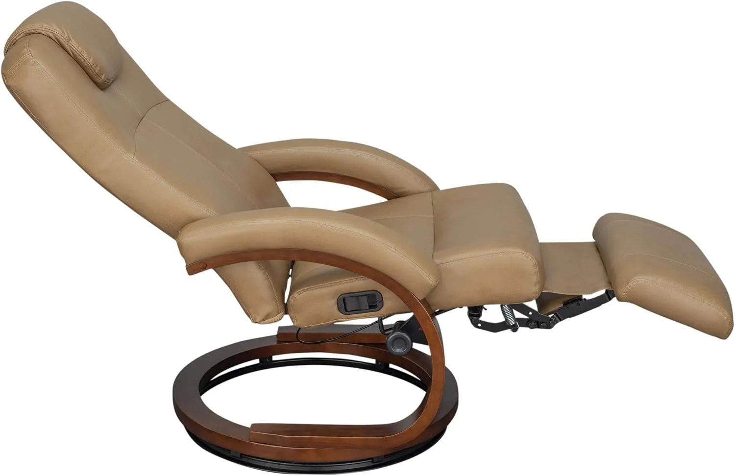RecPro Charles 28" RV Euro Chair Recliner Modern Design RV Furniture (1, Toffee)