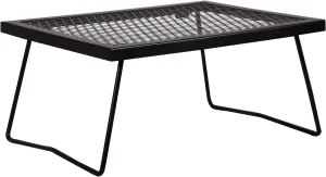 REDCAMP Folding Campfire Grill Heavy Duty Steel Grate, Portable Camp Fire Cooking Racks for Over Fire Pit
