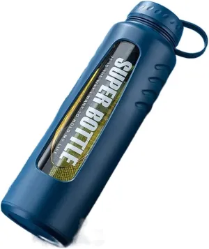 Refillable Water Bottles Large Capacity Water Bottle For Men/Women, Drop-Proof Drinking Bottles With Stainless Steel Filter Sports Water Bottles Sports Water Bottle ( Color : B-blue , Size : 1500ml )