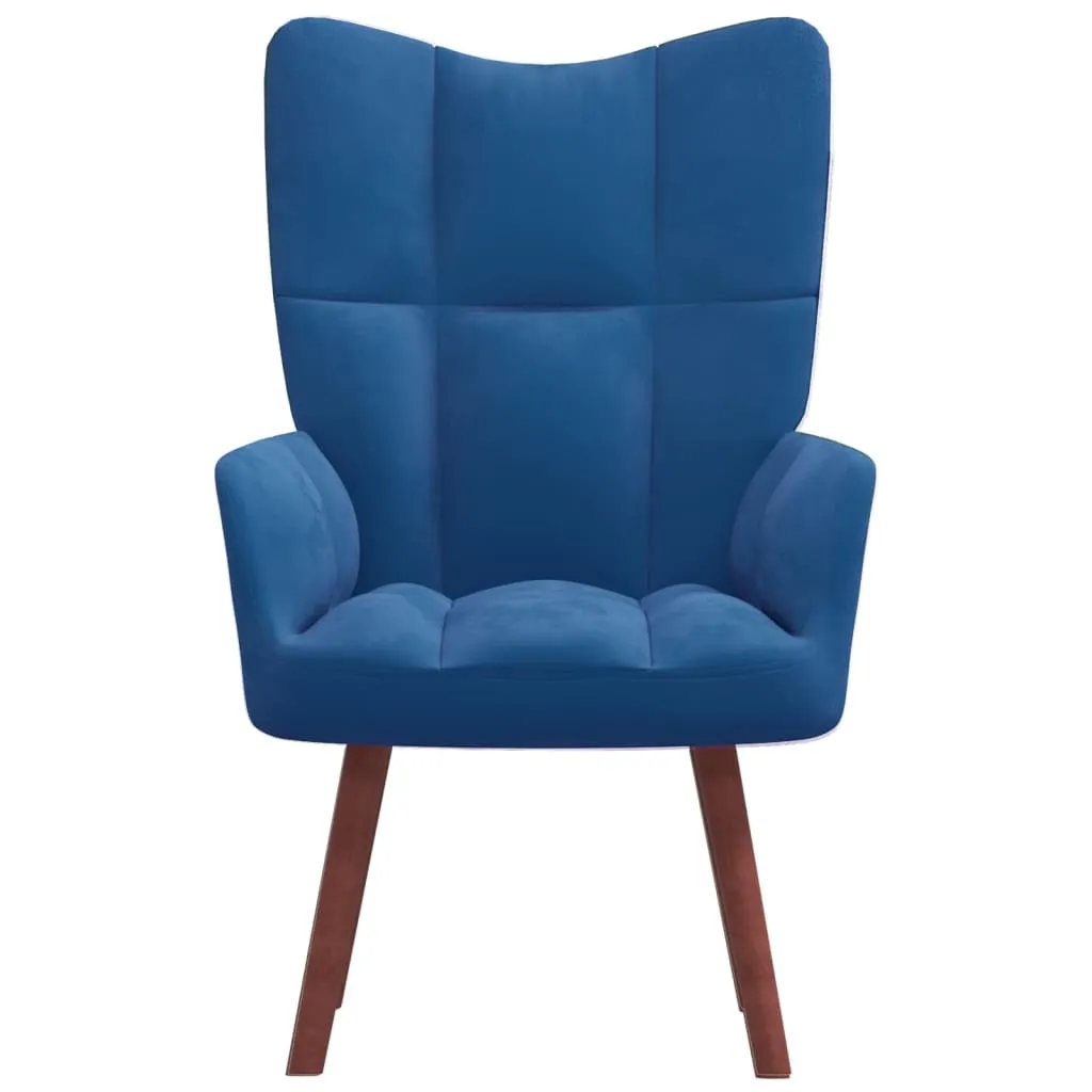 Relaxing Chair Blue Velvet
