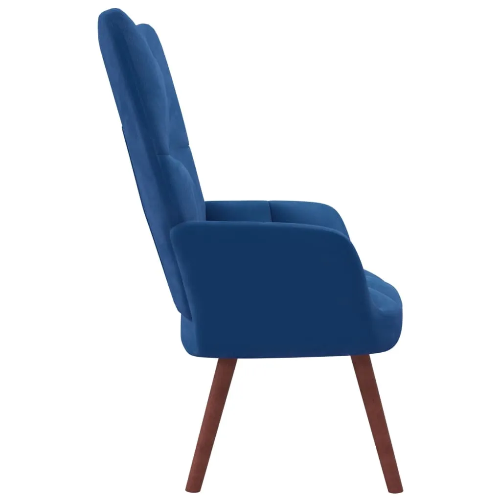 Relaxing Chair Blue Velvet