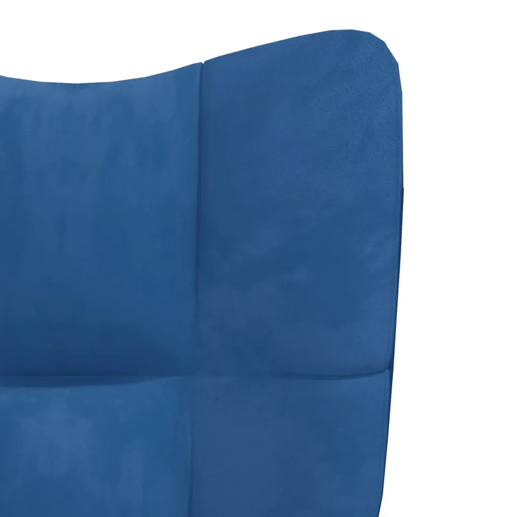 Relaxing Chair Blue Velvet