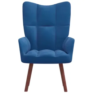 Relaxing Chair Blue Velvet